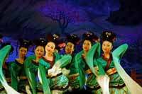 Fotos fra Tang Dynastiet show i Xian, Kina